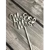 Топпер "Mr&Mrs" 10*20 см (мдф) Топпер "Mr&Mrs" 10*20 см (мдф)