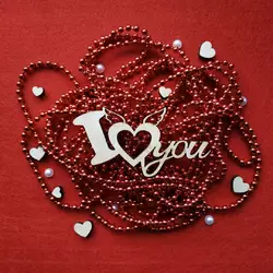 Топпер з дерева "I LOVE You"  10.5*5.5 см Топпер з дерева "I LOVE You"  10.5*5.5 см