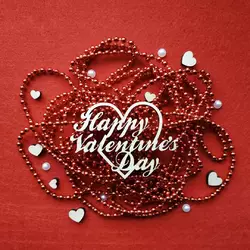 Топпер з дерева "Happy Valentine's Day" 9*6.5 см Топпер з дерева "Happy Valentine's Day" 9*6.5 см