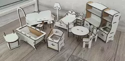 Комплект меблів до будиночка Комплект меблів до будиночка