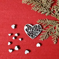 Топпер з дерева "Ажурное сердце" маленький  4.8*4.1 см Топпер з дерева "Ажурное сердце" маленький  4.8*4.1 см