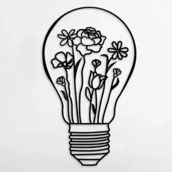 Декоративне панно "Лампочка з квітами" Декоративне панно "Лампочка з квітами"